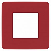 Рамка 1 пост UNICA STUDIO, красный | код. NU280213 | Schneider Electric
